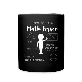 Math person funny - Full Colour Mug - black - Front
