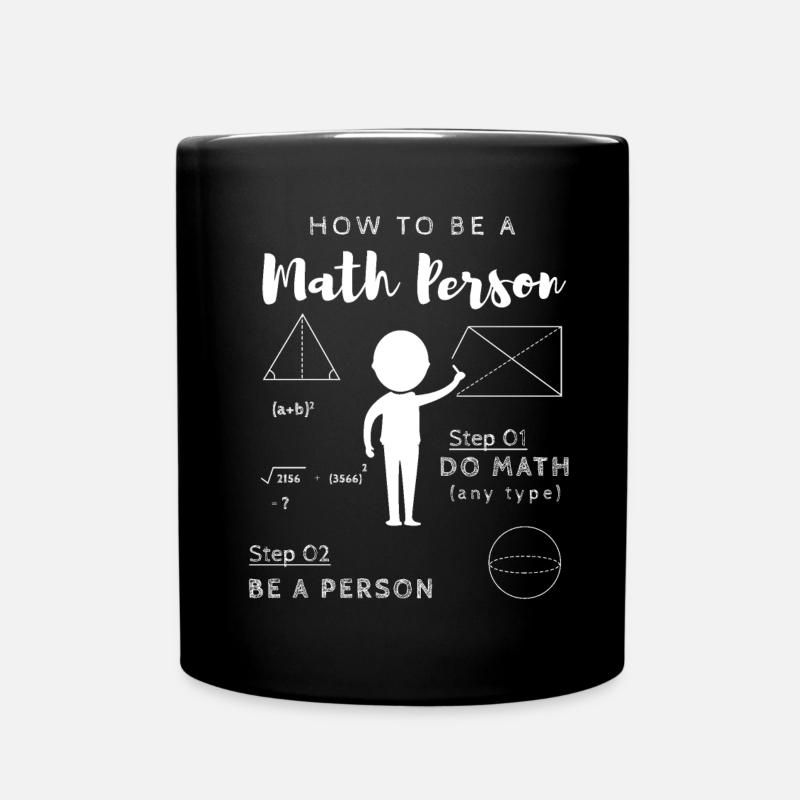 Mathe Person Lustig - Tasse einfarbig - Schwarz