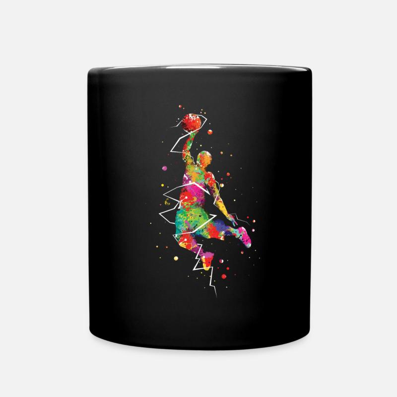 Basketball Dunk - Tasse einfarbig - Schwarz