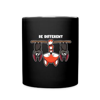Sei Anders Lustig - Tasse einfarbig - Schwarz - Vorne