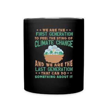 Les vendredis du changement climatique pour la conception future - Mug uni - noir - Devant