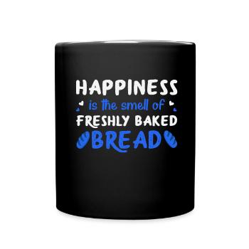 Frisches Brot Duft - Tasse einfarbig - Schwarz - Vorne