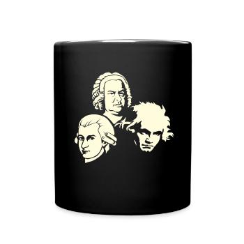 Beethoven Bach Mozart - Tasse einfarbig - Schwarz - Vorne