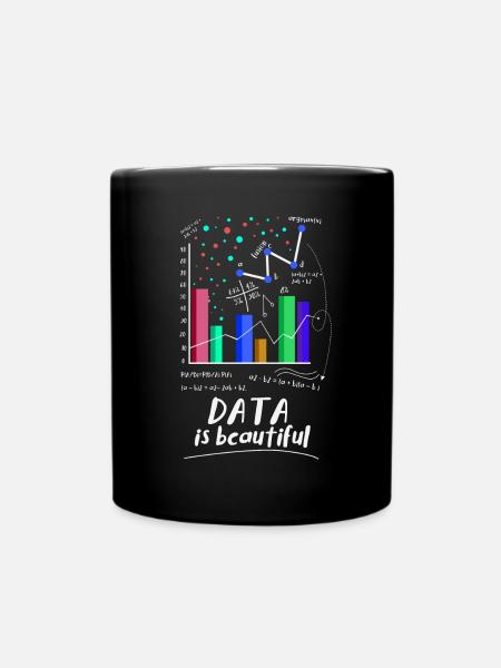 Data is beautiful - Full Colour Mug - black