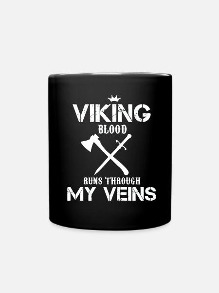 Le sang viking coule dans mes veines - Mug uni - noir