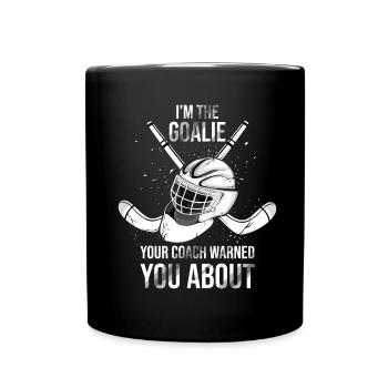 Gardien de but de hockey sur glace - Mug uni - noir - Devant