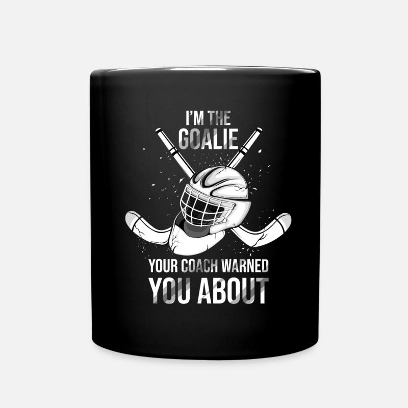 Eishockey Goalie - Tasse einfarbig - Schwarz