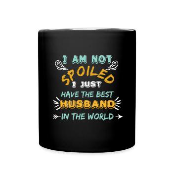 Spoiled Wife Funny - Full Colour Mug - black - Front
