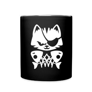 Chaton pirate - Mug uni - noir - Devant