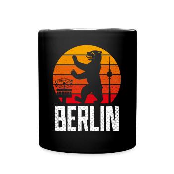 BERLIN BEAR ALEX SUN GRUNGE VINTAGE - Mug uni - noir - Devant