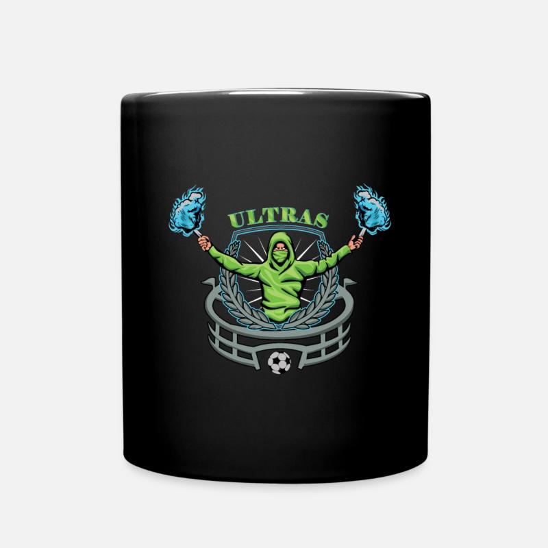 Fußball Ultras Fans - Tasse einfarbig - Schwarz