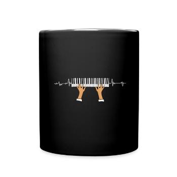 Joueur de piano - Mug uni - noir - Devant