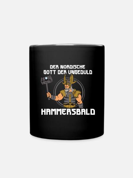 Nordischer Gott Hammersbald - Tasse einfarbig - Schwarz