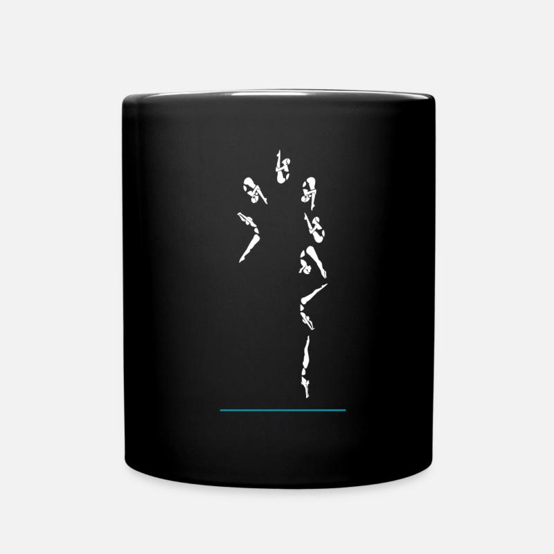 Turmspringen - Tasse einfarbig - Schwarz