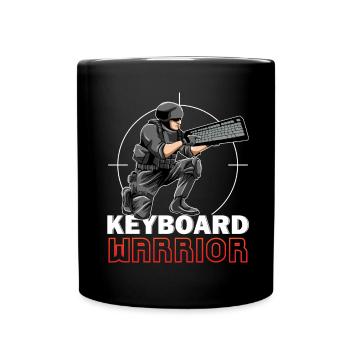Guerrier clavier - Mug uni - noir - Devant