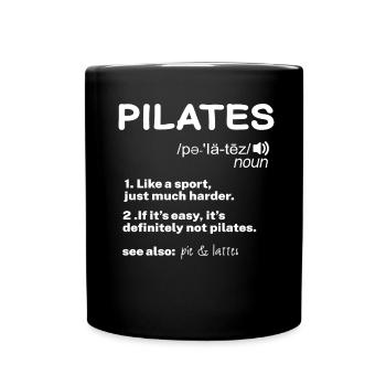 Pilates definition - Full Colour Mug - black - Front