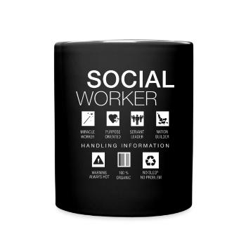 Social Worker Lustig - Full Colour Mug - black - Front