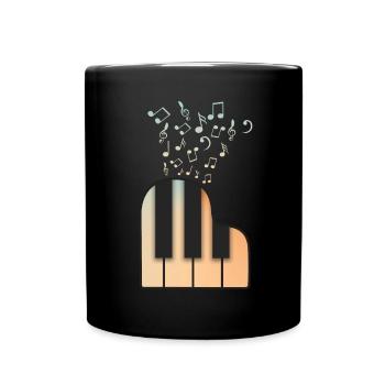 Piano player - Full Colour Mug - black - Front