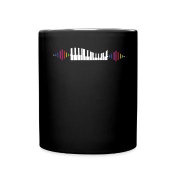 Musik Klavier - Tasse einfarbig - Schwarz - Vorne