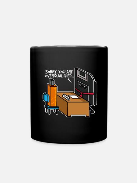 Entretien d'embauche avec clé USB - Mug uni - noir