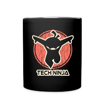 Tech Ninja - Tasse einfarbig - Schwarz - Vorne