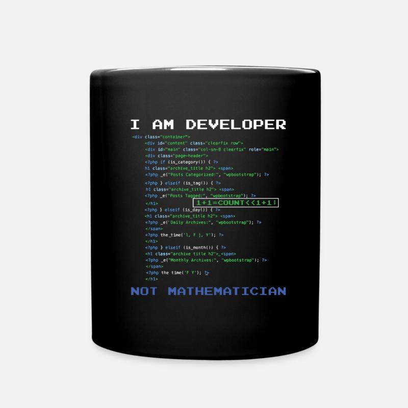 Je suis développeur - Mug uni - noir