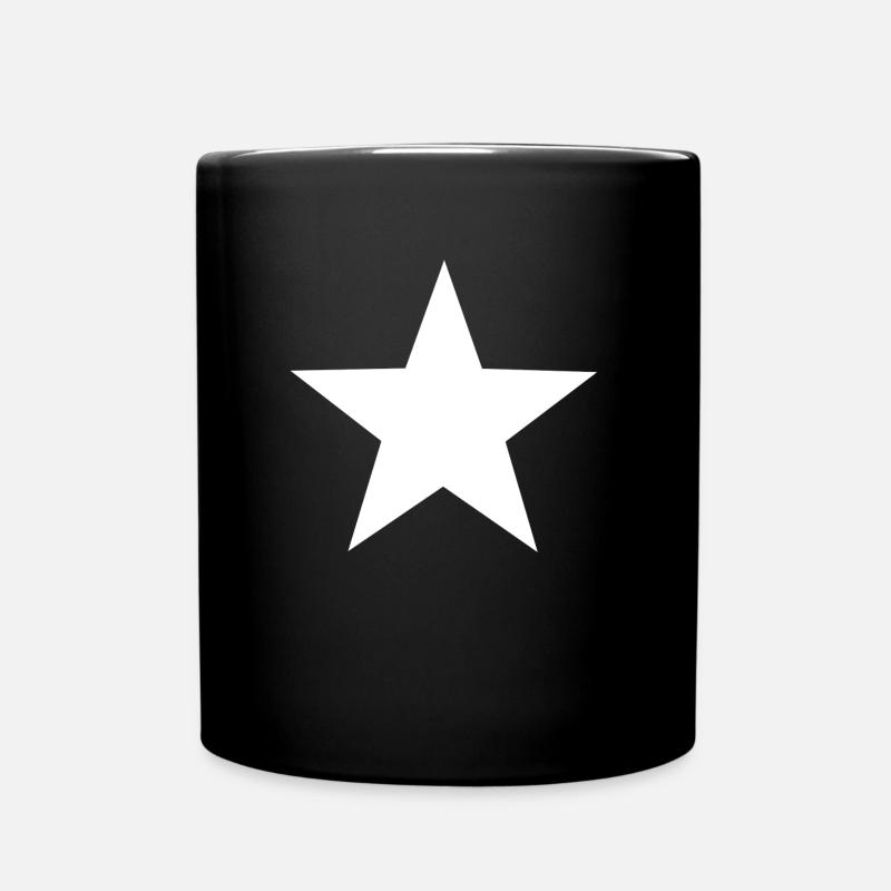 étoile blanche, étoile blanche - Mug uni - noir