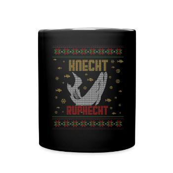 Knecht Ruphecht Ugly Christmas Lustig - Tasse einfarbig - Schwarz - Vorne