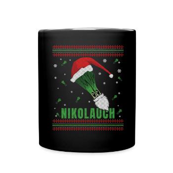 Nikolauch Nikolaus Ugly Christmas Sweater - Tasse einfarbig - Schwarz - Vorne