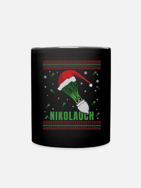 Nikolauch Nikolaus Ugly Christmas Sweater - Tasse einfarbig - Schwarz