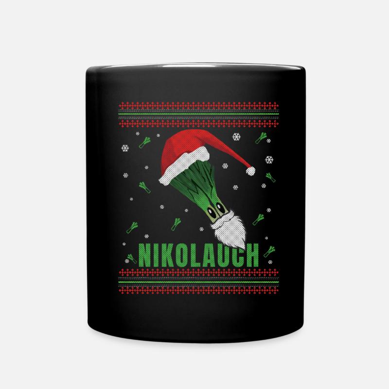 Nikolauch Nikolaus Ugly Christmas Sweater - Tasse einfarbig - Schwarz