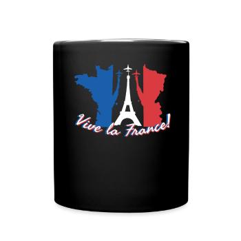 Vive La France card - Full Colour Mug - black - Front