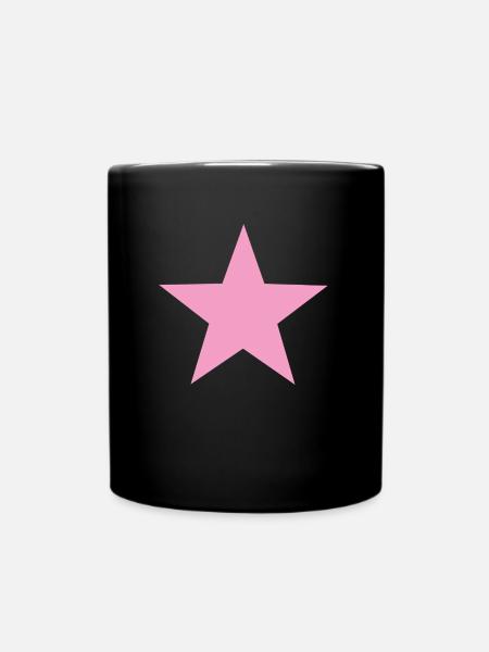 pink star rose étoile rose - Mug uni - noir