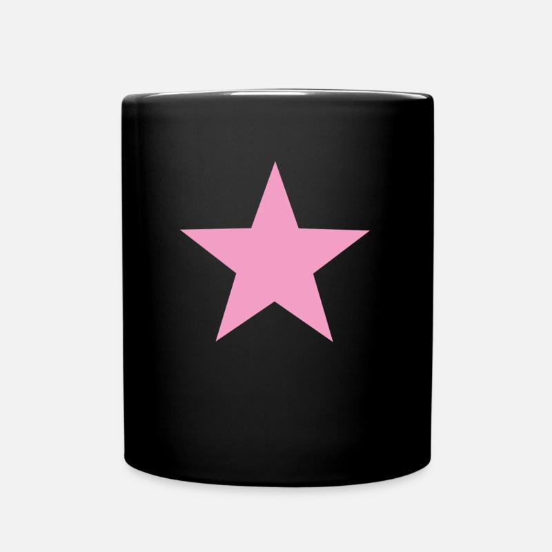 pink star rose étoile rose - Mug uni - noir