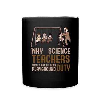 Lehrer Für Naturwissenschaften Witz Brown - Tasse einfarbig - Schwarz - Vorne