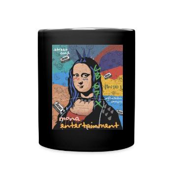 Pop Art Mona Lisa Entertainment Leonardo Da Vinci - Mug uni - noir - Devant