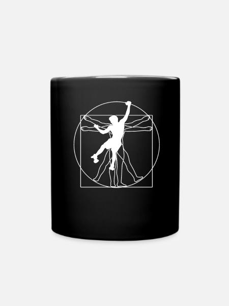 Vitruvianischer Boulderer Bouldern - Tasse einfarbig - Schwarz