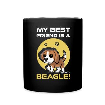 Beagle Hunderasse - Mein Bester Freund Hundehalter - Tasse einfarbig - Schwarz - Vorne
