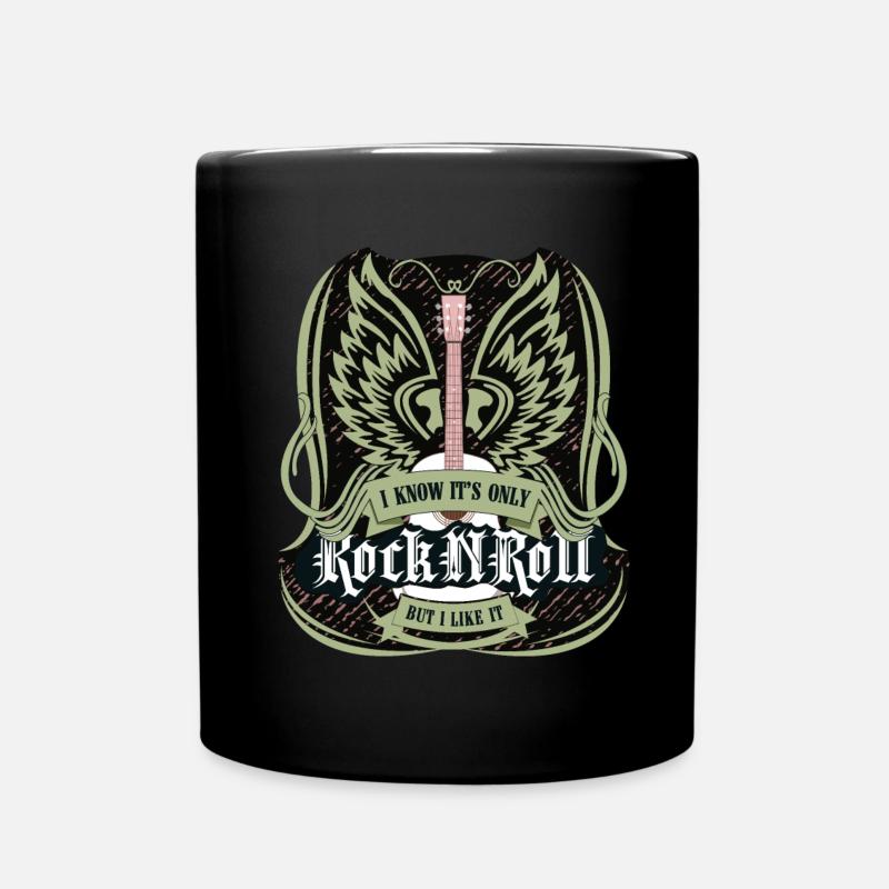 Rock Roll Like It Metal Rock Music Guitar - Tasse einfarbig - Schwarz