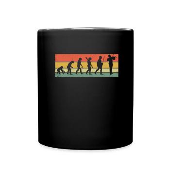 Vintage Evolution Of Violin Player Violin - Full Colour Mug - black - Front