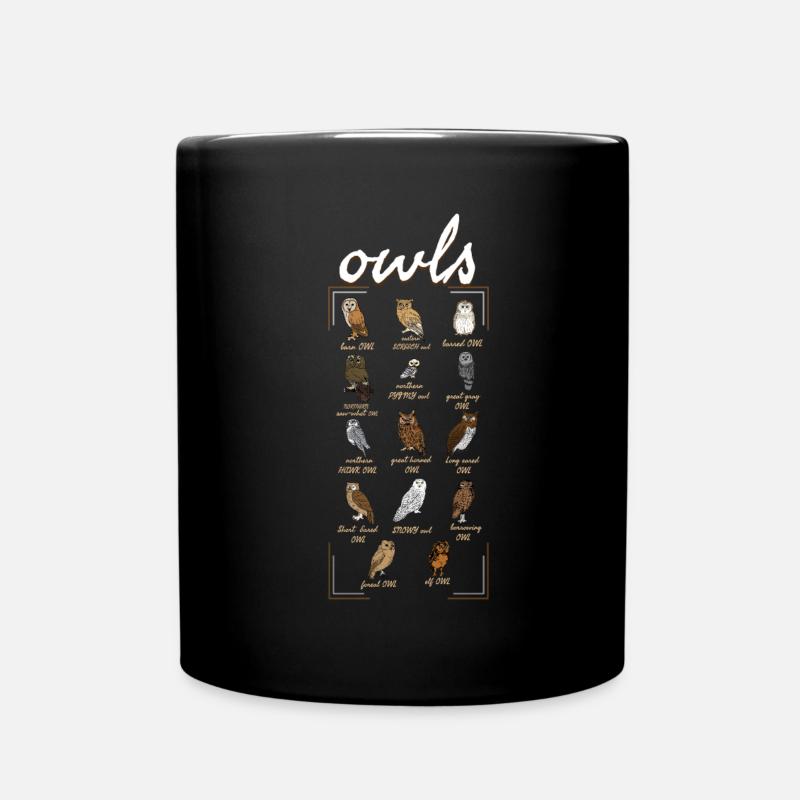 Owls Birder Birdwatcher Birdwatching - Tasse einfarbig - Schwarz