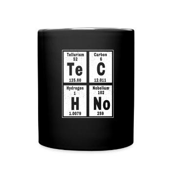 Techno Music Science Periodic Table Freetekno Rave - Full Colour Mug - black - Front