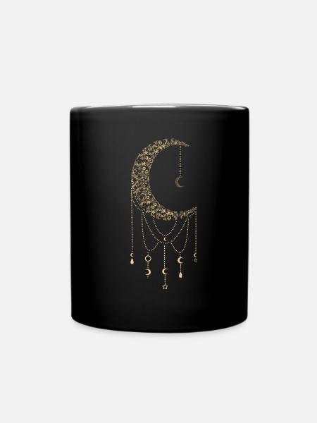 Tarot Card Occult Crescent Moon Phase Skull Gothic - Tasse einfarbig - Schwarz