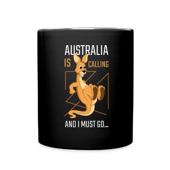 Australie AppelEz Australia Day Kangourou Australien - Mug uni - noir - Devant