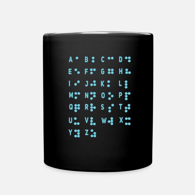 Sensibilisation aux lettres altérées Points Braille - Mug uni - noir