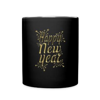 Célébration Stars Happy Hello 2022 Bonne année - Mug uni - noir - Devant