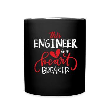 Engineer Heart Breaker Hearts Day Valentines Day - Tasse einfarbig - Schwarz - Vorne