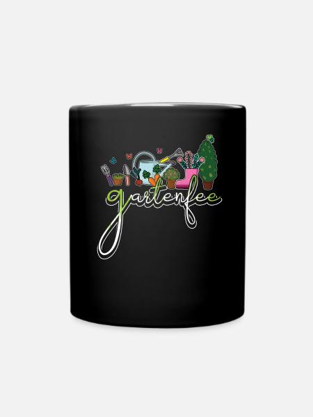 Gartenfee Garten Fee Gärtnerin Garten - Tasse einfarbig - Schwarz
