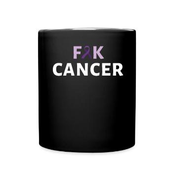 F Cancer Purple Pancreatic Cancer Awareness - Tasse einfarbig - Schwarz - Vorne