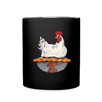 Funny Chicken Pie Math Geek Math Nerd Pi Day - Tasse einfarbig - Schwarz - Vorne